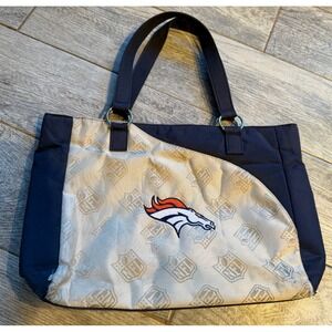Little Earth Denver Broncos Purse Shoulder Bag NFL Tote Handbag Embroidered ReAd